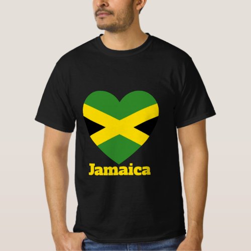Jamaica Heart Flag T_Shirt