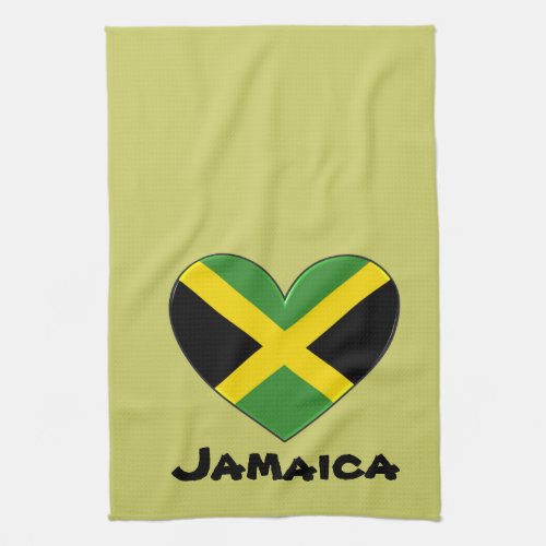 Jamaica Heart Flag Towel