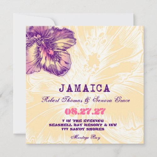 JAMAICA Hibiscus Destination Invitation