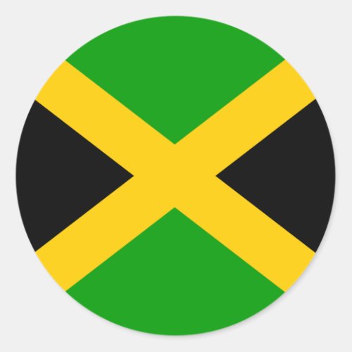 Jamaica High quality Flag Classic Round Sticker