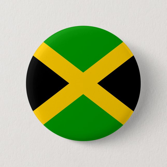 Jamaica High quality Flag Pinback Button (Front)