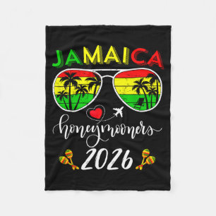 Jamaica Honeymoon 2026 Couple Summer Vacation Matc Fleece Blanket