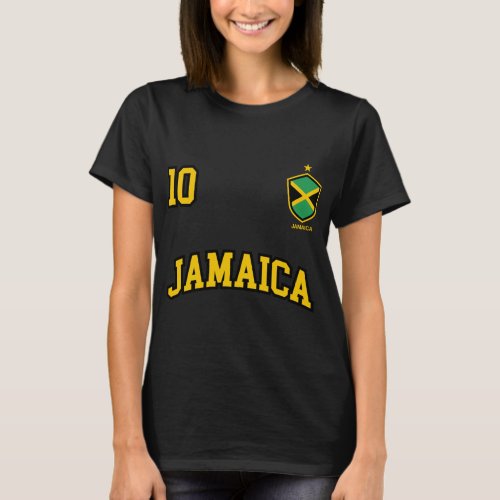 Jamaica Hoodie Number 10 Soccer Team Sports Jamaic T_Shirt