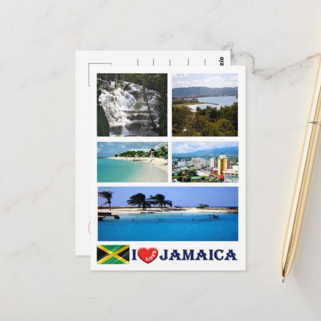 Jamaica - I Love - Postcard (Front/Back In Situ)