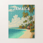 Jamaica Illustration Travel Art Vintage Jigsaw Puzzle<br><div class="desc">Jamaica retro vector travel design. From the lively streets of Kingston and the beaches of Montego Bay to the waterfalls of Ocho Rios and the lush Blue Mountains,  Jamaica offers the perfect blend of relaxation,  adventure,  and island soul.</div>