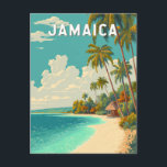 Jamaica Illustration Travel Art Vintage Postcard<br><div class="desc">Jamaica retro vector travel design. From the lively streets of Kingston and the beaches of Montego Bay to the waterfalls of Ocho Rios and the lush Blue Mountains,  Jamaica offers the perfect blend of relaxation,  adventure,  and island soul.</div>