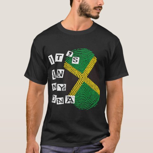 Jamaica In My DNA Proud Jamaican Flag Jamaican Boy T_Shirt