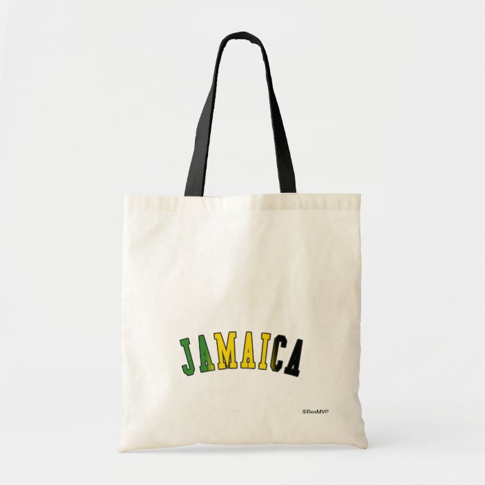 Jamaica in National Flag Colors Canvas Bag