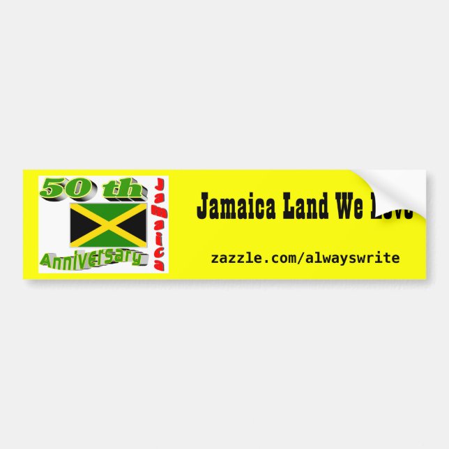 Jamaica independence bumper sticker (Front)