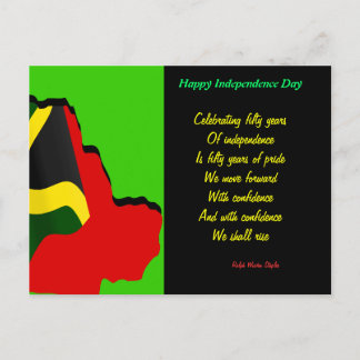 Jamaica independence day postcards-rise postcard