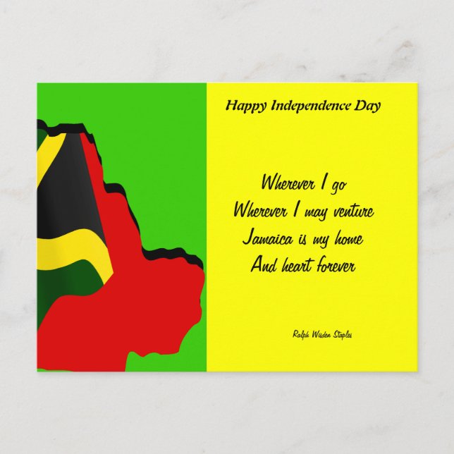 Jamaica independence day postcards-wherever i go postcard (Front)