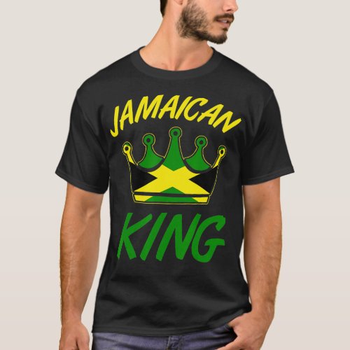 Jamaica Independence Day Proud Jamaican King Black T_Shirt