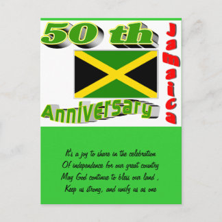 Jamaica independence postcard