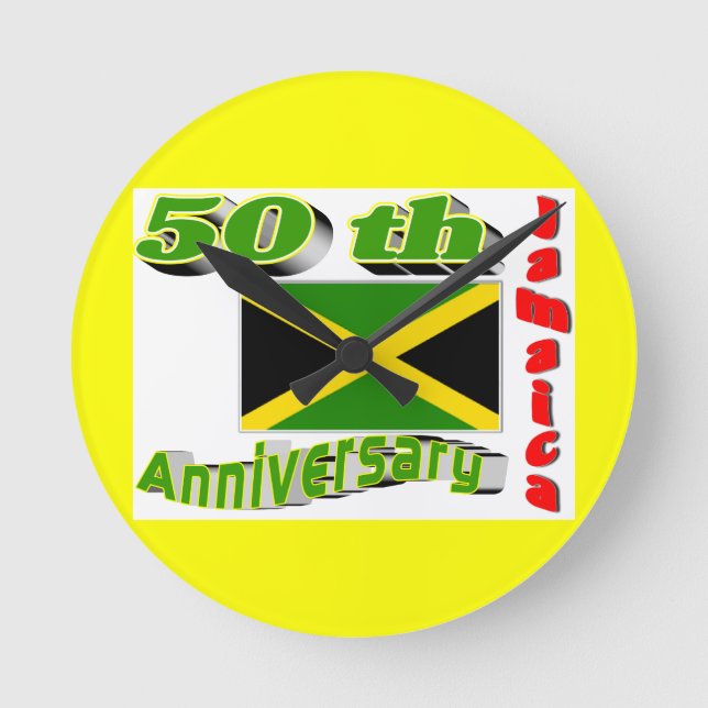 jamaica independence wall clock (Front)