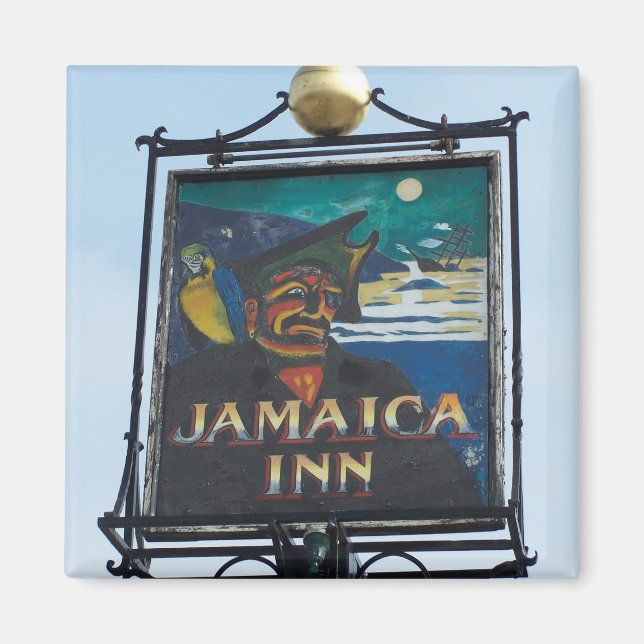Jamaica Inn Pub Sign Photograph Magnet (Front)