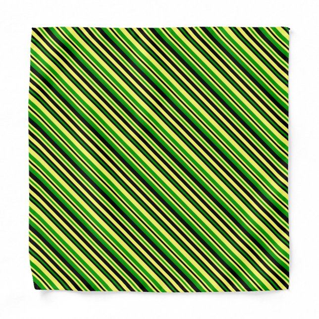 Jamaica Inspired Stripes Bandana (Front)