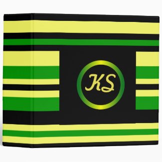 Jamaica Inspired Stripes Binder