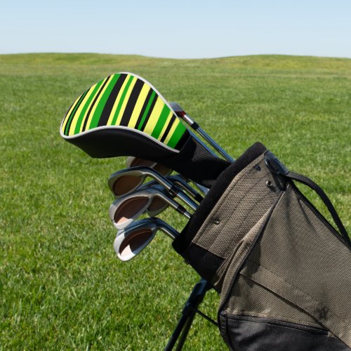 Jamaica Inspired Stripes  Golf Head Cover