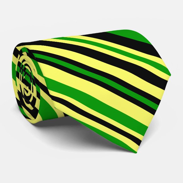 Jamaica Inspired Stripes Neck Tie (Rolled)