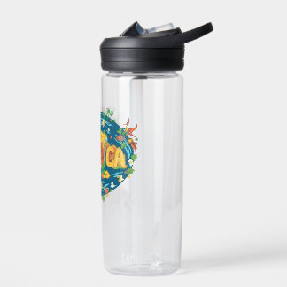 Jamaica island colorful sticker water bottle