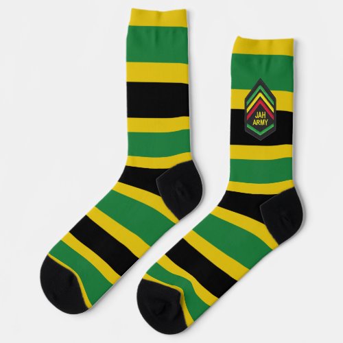 Jamaica Jah Army Rasta Reggae Roots Socks