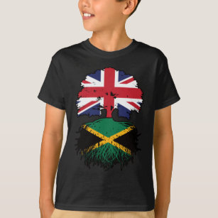 Jamaica Jamaican British UK Tree Roots Flag T-Shirt