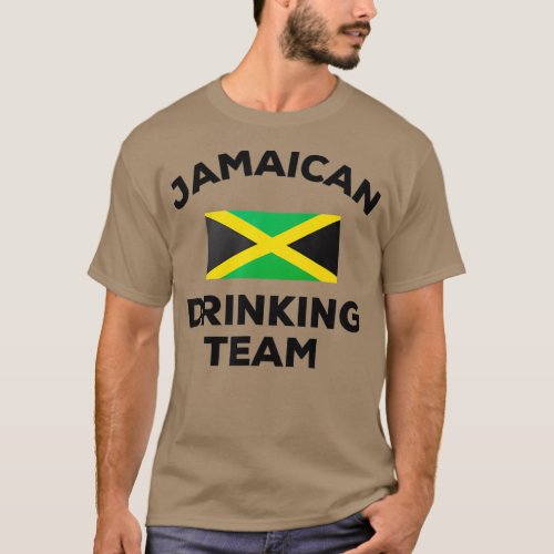 Jamaica Jamaican Drinking Team Funny Beer Flag T_Shirt
