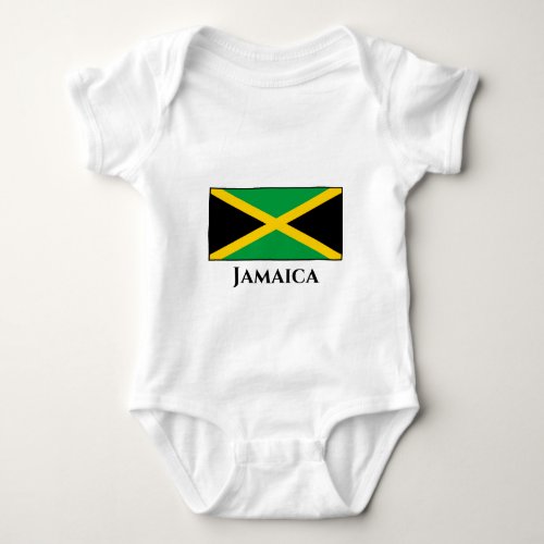 Jamaica Jamaican Flag Baby Bodysuit