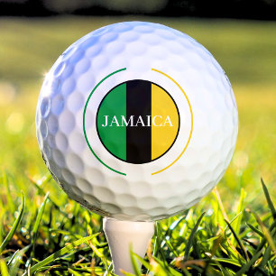 Jamaica Jamaican Flag Black Green Gold Caribbean Golf Balls