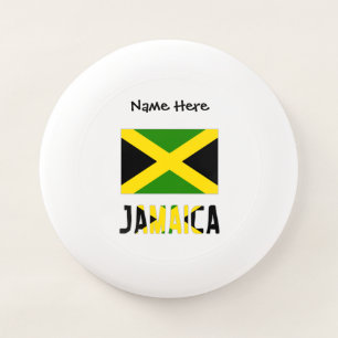 Jamaica Jamaican Flag Black Personalization Wham-O Frisbee