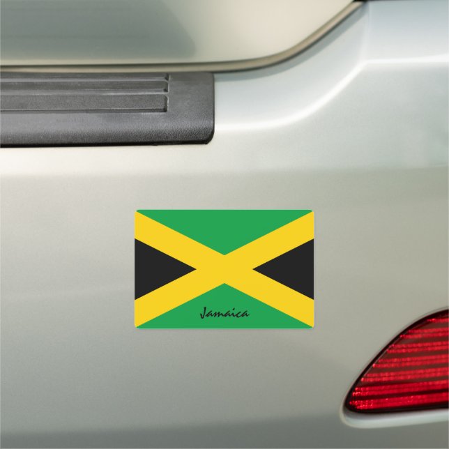 Jamaica & Jamaican Flag /car travel reggae Car Magnet (In Situ)