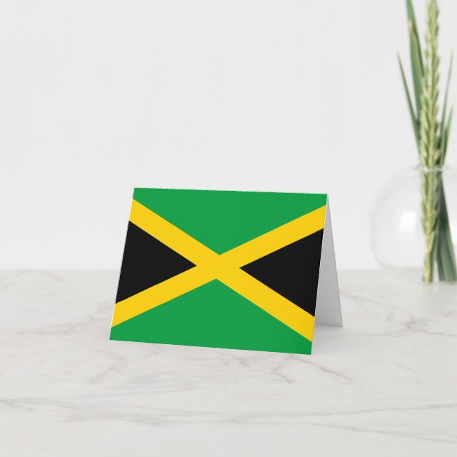 Jamaica (Jamaican) Flag Card (Front)