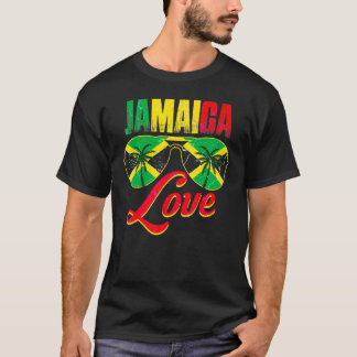Jamaica Jamaican Flag Caribbean Vacation Reggae T-Shirt