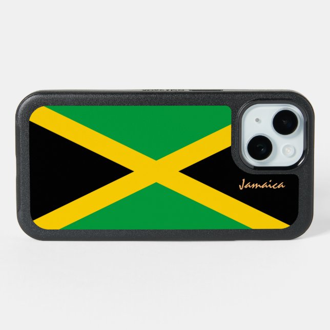 Jamaica & Jamaican Flag fashion, travel /sport iPhone 15 Case (Back Horizontal)