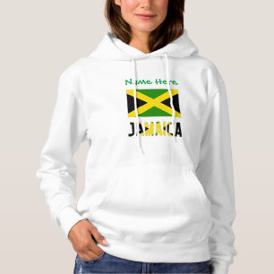 Jamaica Jamaican Flag Green Personalization Hoodie