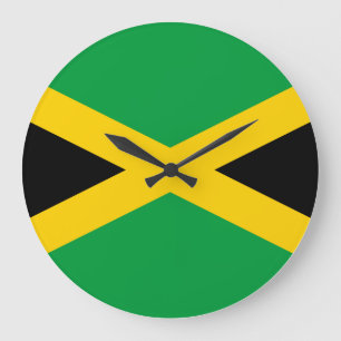 Jamaica (Jamaican) Flag Large Clock