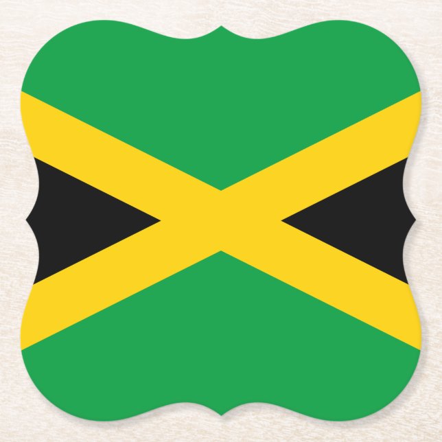Jamaica (Jamaican) Flag Paper Coaster (Front)