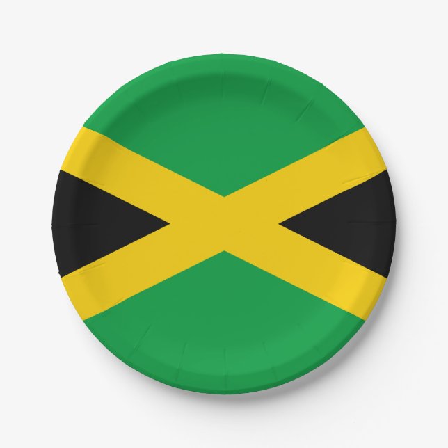 Jamaica (Jamaican) Flag Paper Plates (Front)