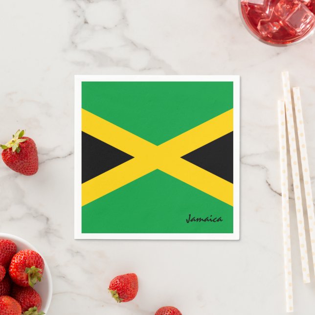 Jamaica & Jamaican Flag party fashion /sport fans Napkins (Insitu)