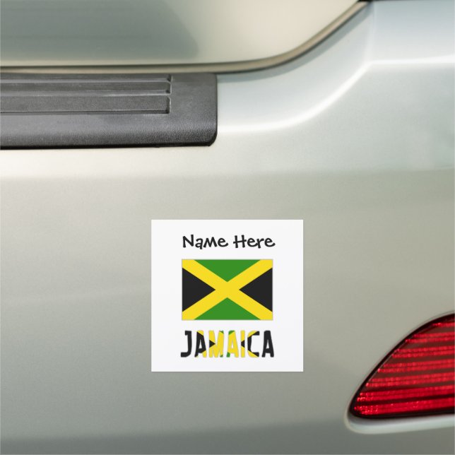 Jamaica Jamaican Flag Personalized  Car Magnet (In Situ)