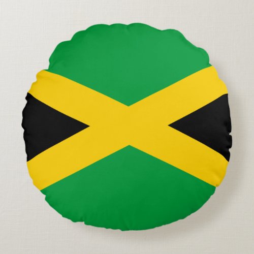 Jamaica Jamaican Flag Round Pillow