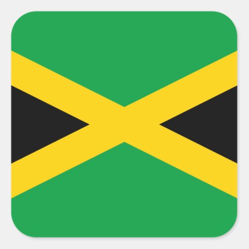 Jamaica Jamaican Flag Square Sticker