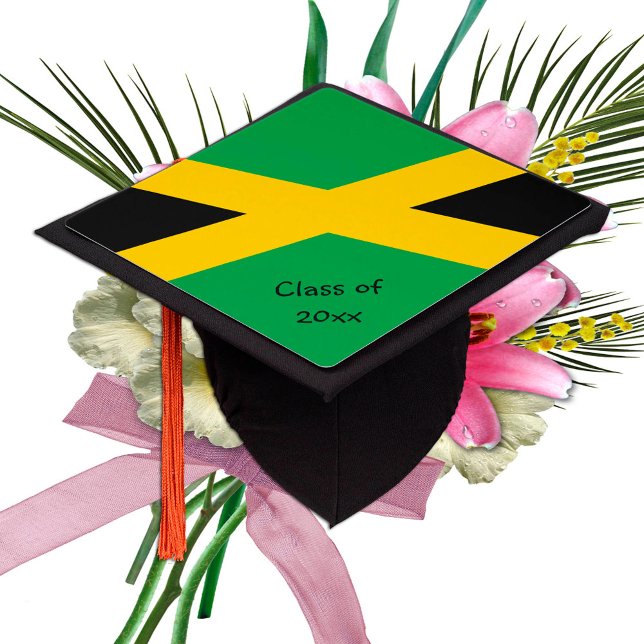 Jamaica & Jamaican Flag - Students / University Graduation Cap Topper (Creator Uploaded)