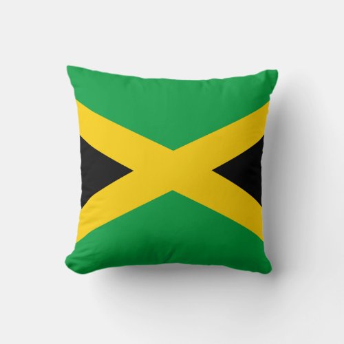 Jamaica Jamaican Flag Throw Pillow