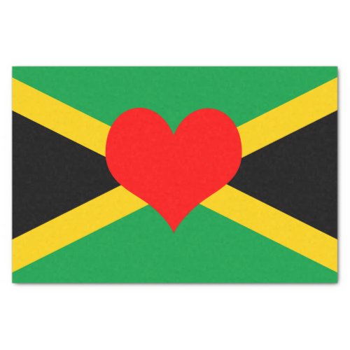 Jamaica Jamaican Flag tissue paper fashion Heart