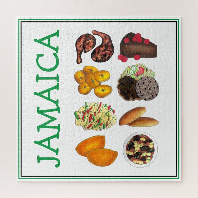 JAMAICA Jamaican Foods Caribbean Island Cuisine Jigsaw Puzzle (Vertical)