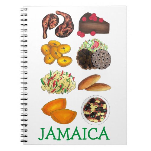 JAMAICA Jamaican Foods Caribbean Island Cuisine Notebook