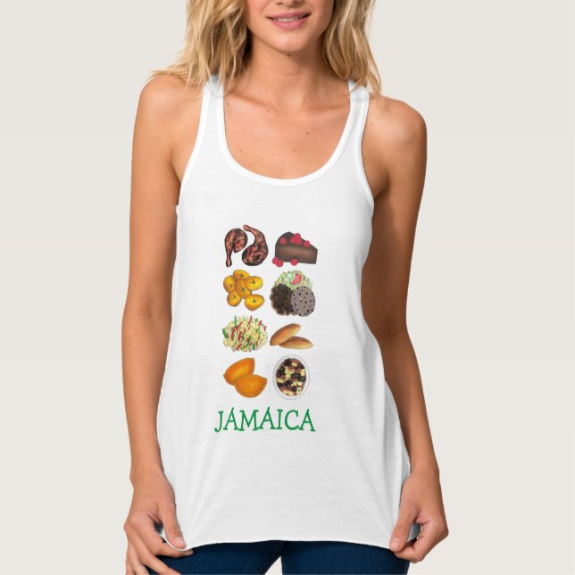 JAMAICA Jamaican Foods Caribbean Island Cuisine Tank Top (Front)