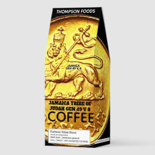 JAMAICA JUDAH Coffee, 12oz Bag, Dark Roast, Flath Roasted Coffee