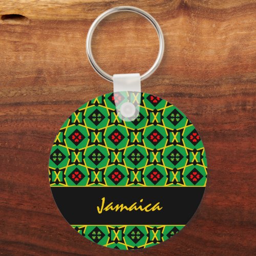 Jamaica Keychain Hearts  Jamaica Flag fashion Keychain